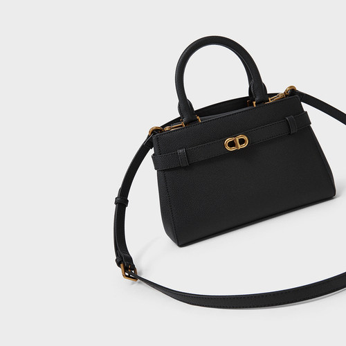 【新年礼物】CHARLES&KEITH女CK2-50160102中号金属扣带饰凯莉包 - 图2