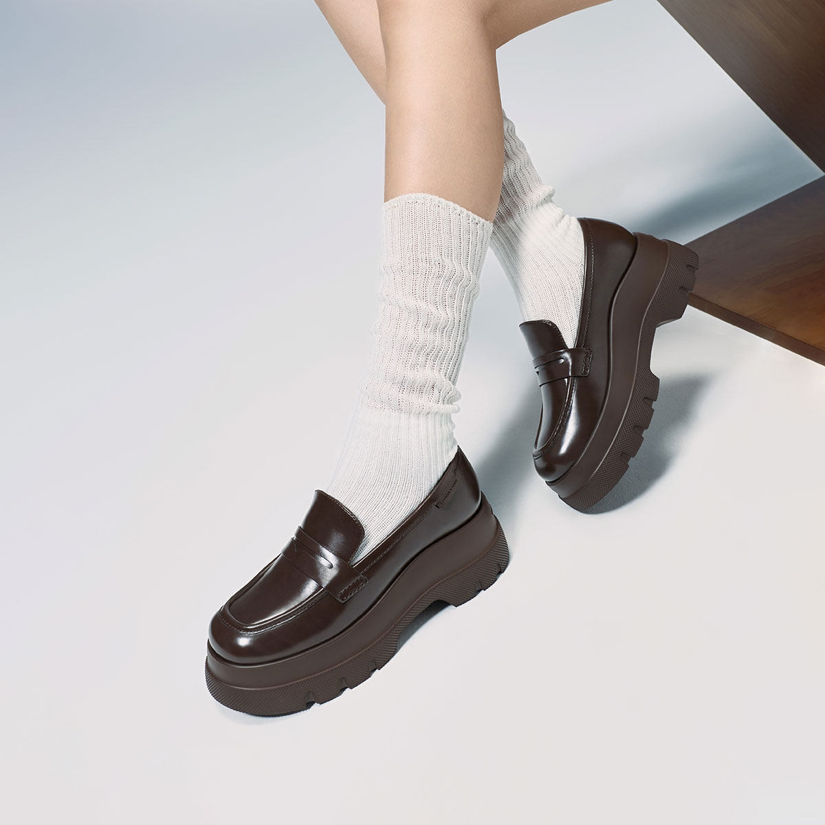 [新年礼物]CHARLES&KEITH女鞋CK1-70381161厚底乐福鞋一脚蹬单鞋,淘宝优惠券,粉丝福利购,淘宝优惠卷