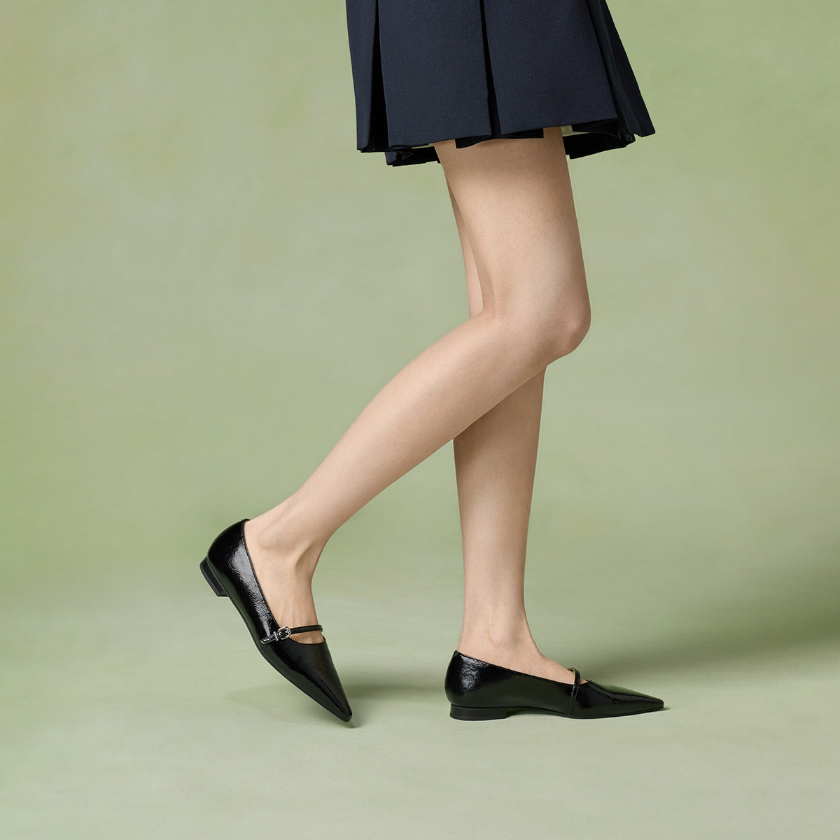 CHARLES&KEITH26春新款CK1-70381185一字带尖头平底玛丽珍鞋单鞋,淘宝优惠券,粉丝福利购,淘宝优惠卷