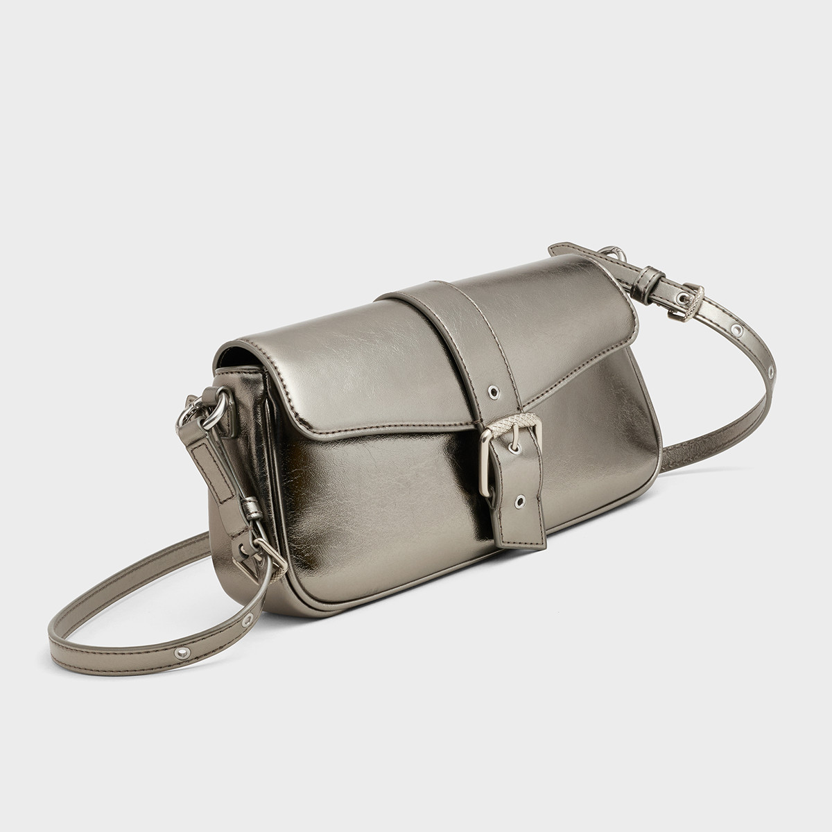 CHARLES&KEITH25秋新CK2-20671797时尚方扣绑带单肩腋下包斜挎包,淘宝优惠券,粉丝福利购,淘宝优惠卷