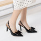 CHARLES&KEITH summer women's shoes SL1-60280488 temperament pointed bow high-heeled sandals wedding shoes