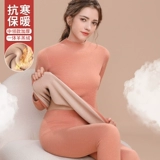 Удерживающее тепло нижнее белье, утепленный комплект, бархатное хлопковое термобелье для пожилых людей, свитер, увеличенная толщина, для среднего возраста