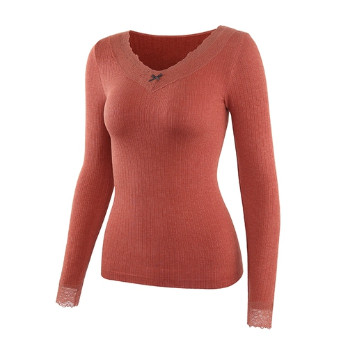 Удерживающее тепло флисовое кружевное нижнее белье, шелковый приятный телу базовый свитер, зимнее термобелье, увеличенная толщина, в обтяжку