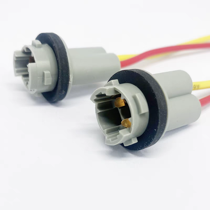 12v汽车面包车货车24v小灯倒车灯T10t15插泡灯泡插座插头led通用 - 图2