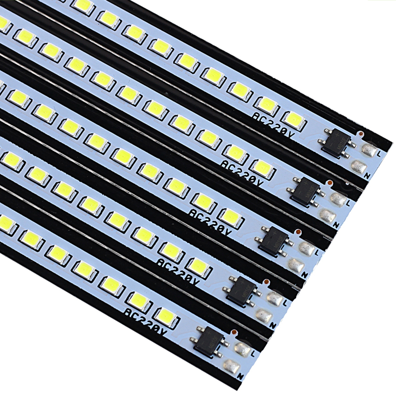 高压220V LED硬灯条 2835灯带镜前灯超亮柜台灯玻璃展示柜灯橱柜 - 图0