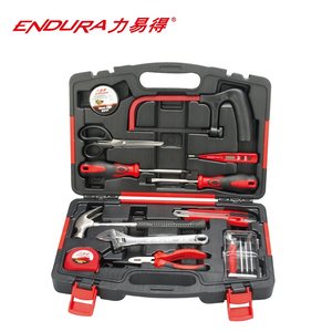 ENDURA力易得工具15件家用工具组套E1001螺丝批 扳手 电笔 美工刀