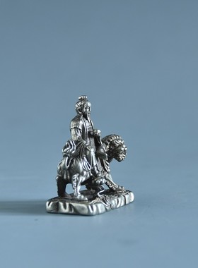 白铜太乙真人铜像摆件