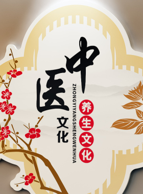 名登养生馆亚克力墙贴