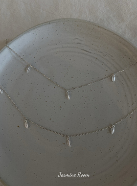 法式气质高级感树叶叠带项链S925纯银设计感轻奢小众锁骨链不掉色