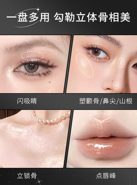 大牌狮子高光粉清透珠光立体水光