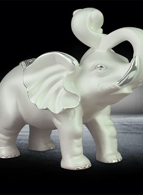 招财大象摆件纯银家居装饰品