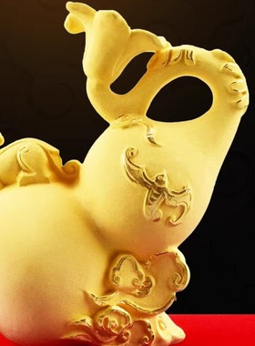 绒沙金富贵葫芦促销礼品吉祥如意葫芦宝瓶家居办公礼品家居送礼