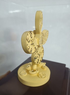 绒沙金风生水起风车摆件产品家居玄关客厅工艺品饰品年会定制摆件