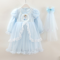 Girl Elisa Princess Dresses 2023 New Little Girls Birthday Dresses Children Clothing Love Yarn Dress Dress Dress Dress Dress