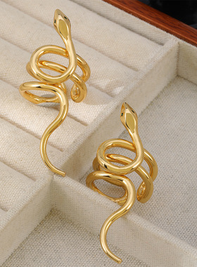 英国cherry kitty灵蛇戒指设计感线条缠绕蛇形招财生肖蛇系列