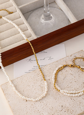 英国cherry kitty新款温柔淡水珍珠项链简约百搭手工锁骨链双层