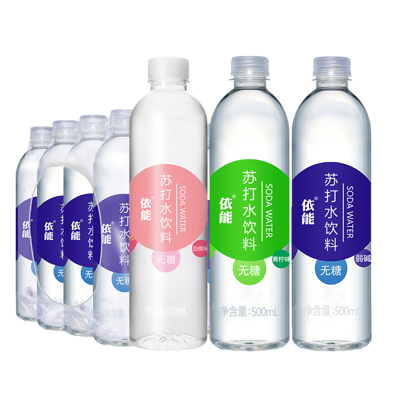 依能无糖加锌苏打水饮料500ml*24瓶整箱批特价孕妇专用弱碱性备孕-图3