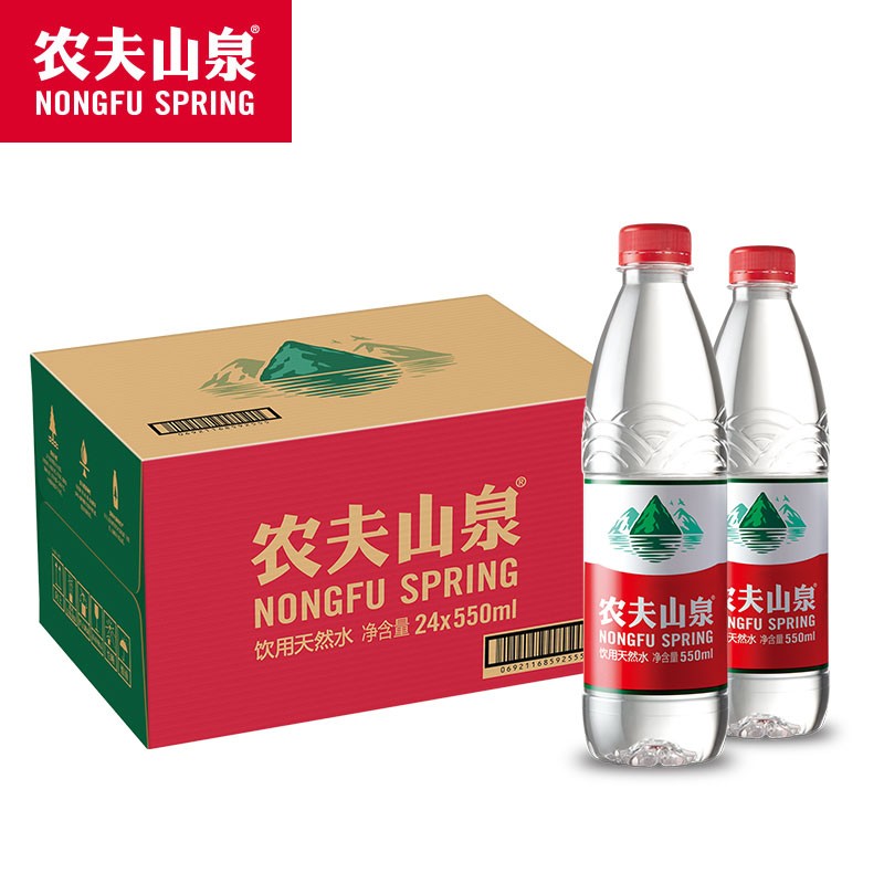 农夫山泉饮用天然水380ml*24瓶整箱550非矿泉公司家用5L*4大桶装 - 图2