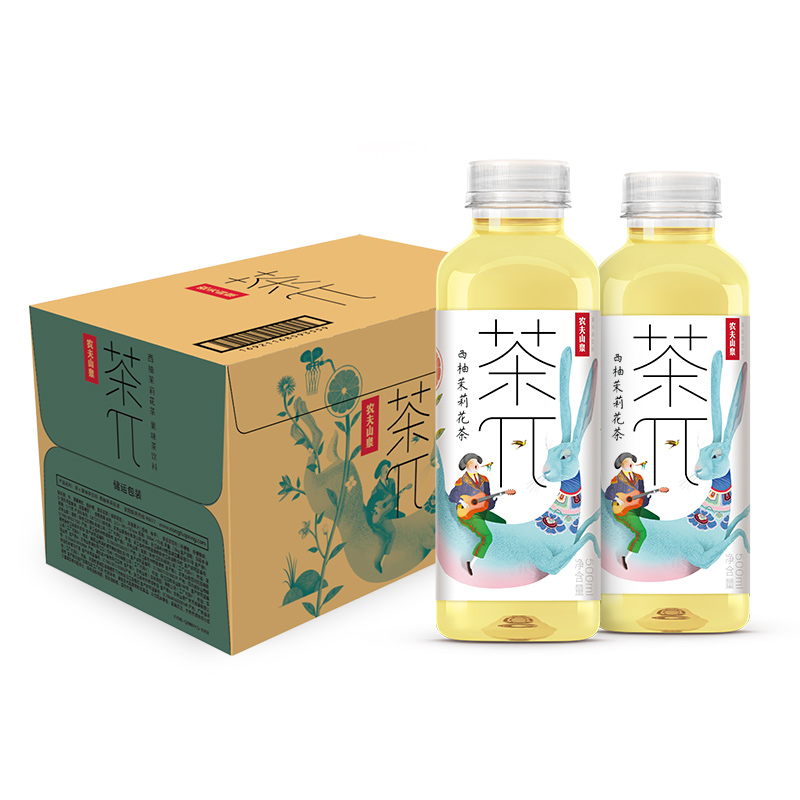 农夫山泉茶派π茶兀500ml*15瓶装整箱蜜桃乌龙茶饮料西柚茉莉花茶 - 图3