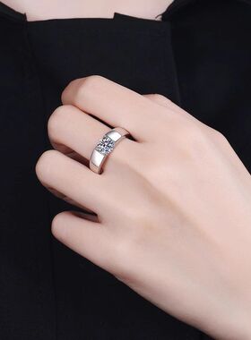 925纯银潮流首饰指环男士白金