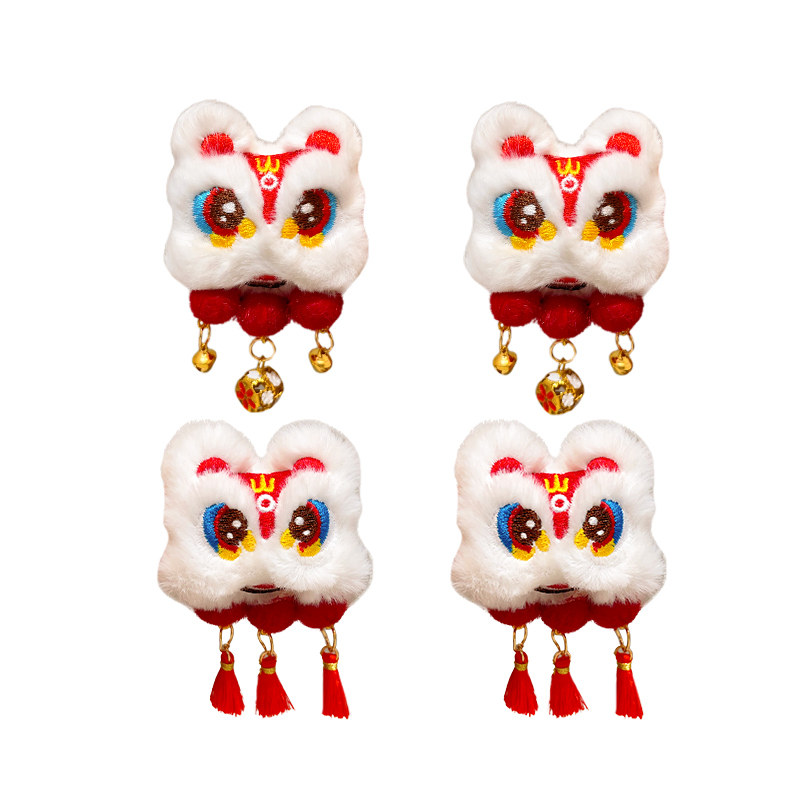 新年儿童发夹中国风醒狮宝宝发卡过年拜年小女孩发饰古风女童头饰,淘宝优惠券,粉丝福利购,淘宝优惠卷