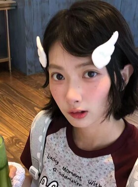 ins 风羽翼发夹甜妹氛围感刘海夹百搭头饰校园少女小众配饰赠送闺
