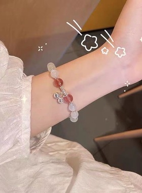 蝴蝶小众月光白手串女友闺蜜情侣饰品