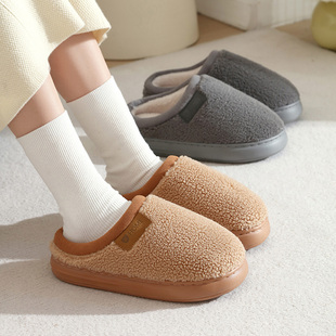【EVA鞋底】初轩 2025冬季新款家居加厚小面包款保暖情侣棉拖鞋