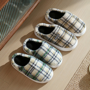 初轩EVA鞋底冬季家居厚底情侣保暖棉拖鞋