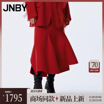 (Red through New Year) mall Tongan JNY Jiangnan Bu clothes 23 Winter half body dress with lotus leaf edge 5NBD10540