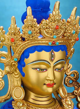 尼泊尔精工鎏金观世音菩萨白度母