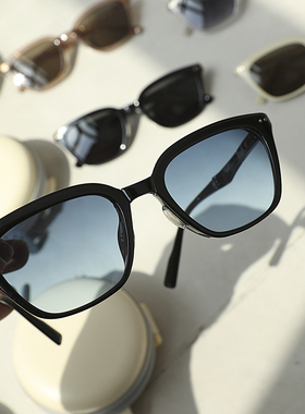 岛国单！可折叠方便小巧！男女款防晒防紫外线太阳镜眉形方框墨镜