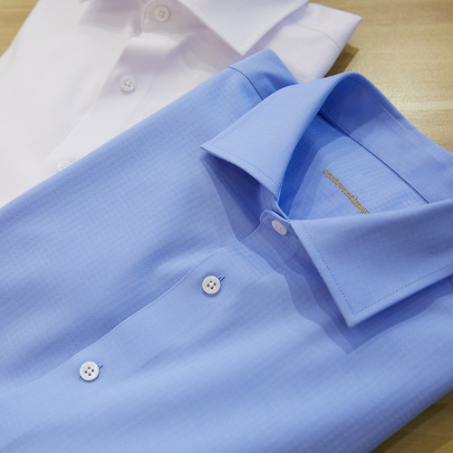 柜上6K+！140支高定府绸！法式温莎领！高端商务休闲男士长袖衬衫 - 图0
