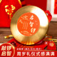 抓周道具铜锣周岁敲锣仪式打击乐器宝宝小锣启智锣儿童牛皮鼓玩具