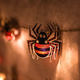 Halloween decoration scene arrangement spider pumpkin lantern
