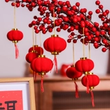 Весенний фестиваль Дракон маленький красный фонарь деревьев на деревьях на открытом воздухе новогодний макет Новый год.