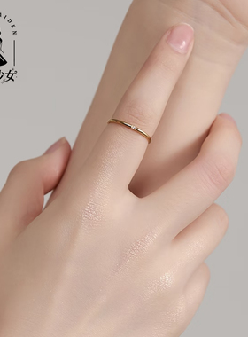 极细简约素圈女戒指高级感指环