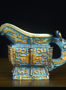 纯黄铜兽形酒器器皿酒具酒器装饰