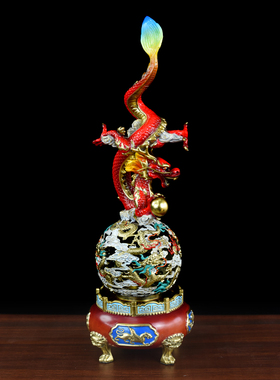 纯铜青龙摆件龙腾盛世时来运转