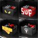 Car trunk storage box storage box multi-function folding storage box women's car rear tail sorting box glove box