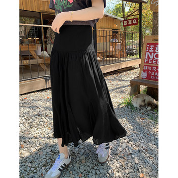 Masisi ໄຂມັນເລັກນ້ອຍຂະຫນາດໃຫຍ່ທີ່ມີລົມພັດອ່ອນໆ Fishtail Fairy Skirt ຂອງແມ່ຍິງ Summer Slim Skirt Temperament Skirt ກາງ-ຍາວ