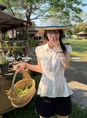 泰国清迈胡闹厨房同款天然草海边小岛度假草帽大檐遮阳帽防晒帽