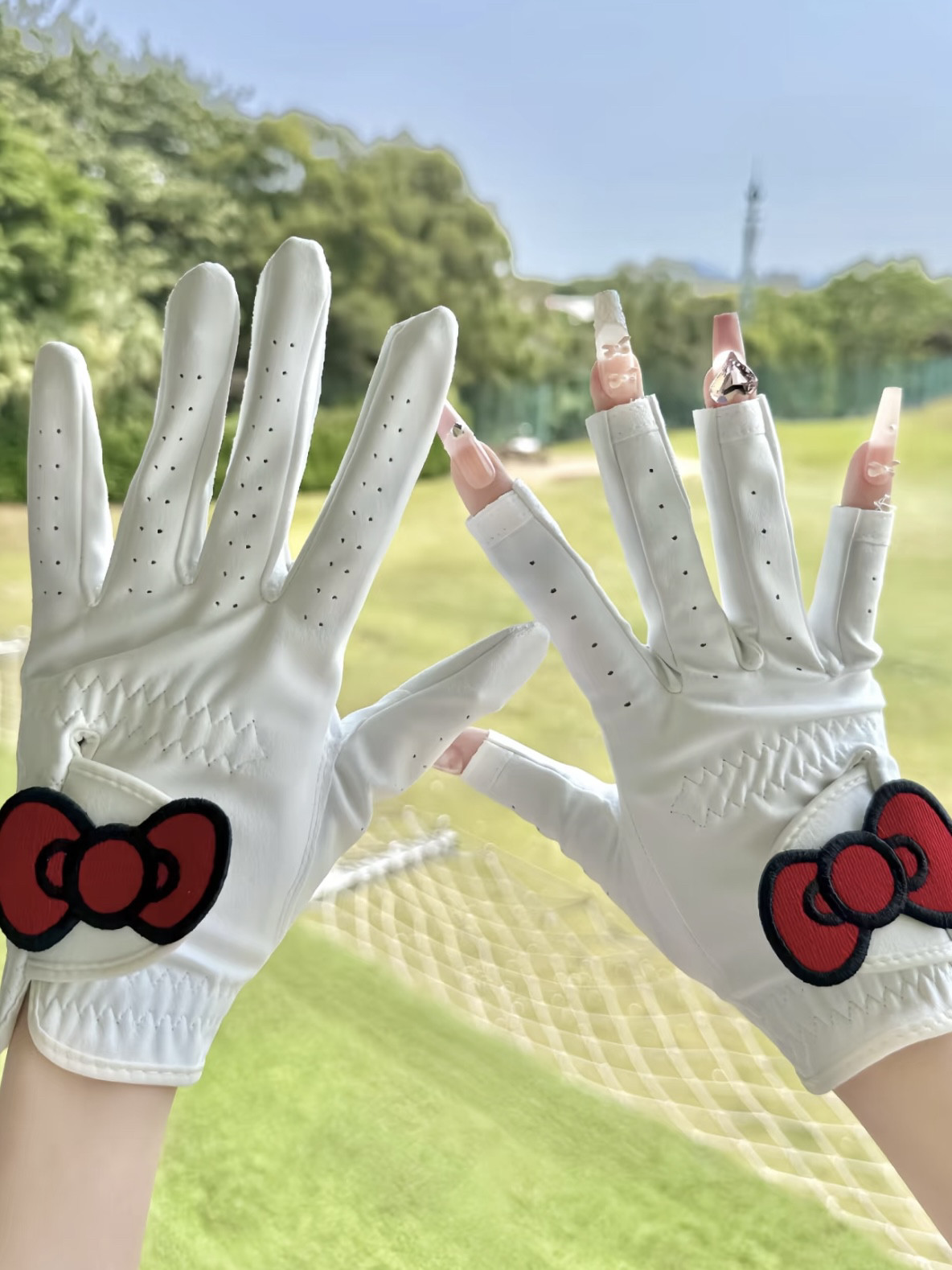 新款高颜值防紫外线手套电动车防晒手套防滑耐磨美甲手套半指触屏,淘宝优惠券,粉丝福利购,淘宝优惠卷