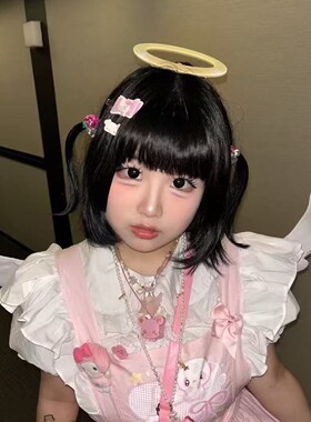 天使光环发夹鸭嘴夹甜美少女心侧边夹发饰头饰拍照cos2025新款
