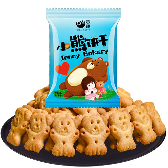 达利园好吃点小熊字整箱儿童手指饼 晶一食品酥性饼干