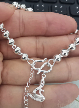 小蛇素银手链999纯银女足银十二生肖纯银手链12属相白银饰品首饰