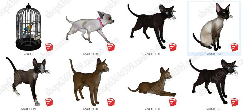 草图大师人物动物SU模型104款sketchup护栏SKP设计素材源文件,淘宝优惠券,粉丝福利购,淘宝优惠卷