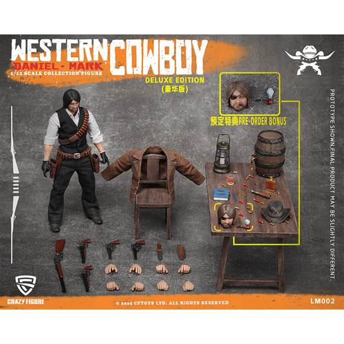 【TYCTOYS】定金预售CFTOYS CRAZY FIGURE西部牛仔丹尼尔马克1/12 - 图3