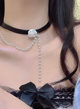 迷尚优品树脂皮质锁骨链女