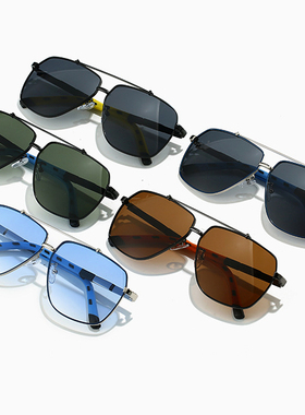 金属太阳镜男方框太阳镜遮阳墨镜